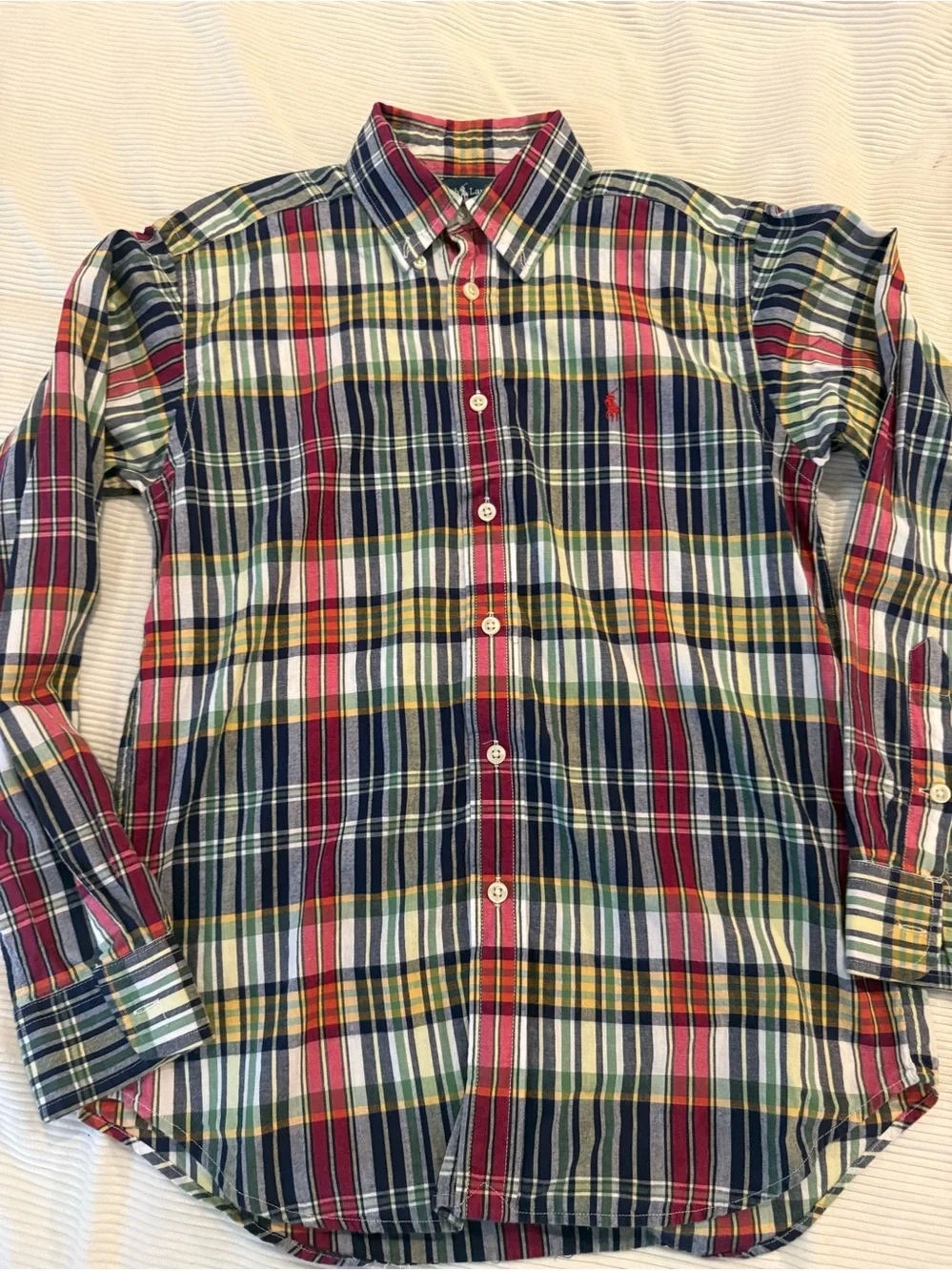 Ralph Lauren Multicolor Plaid Button-Down Shirt - Youth Medium